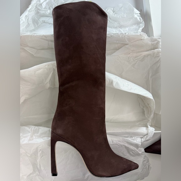 MARYANA SCULPT NUBUCK BOOT $298.00 Color Dark Chocolate Size 10 - Picture 10 of 16